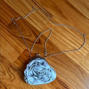 Silver Rose Clutch